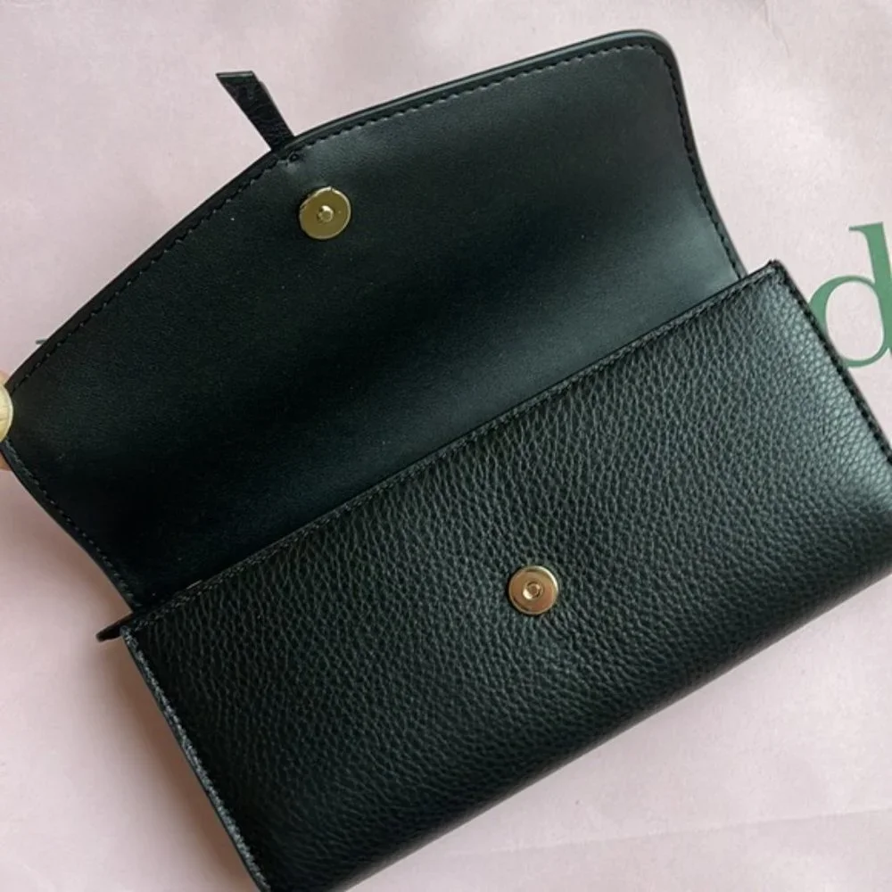 Kate Spade Marti Large Slim Flap Wallet Black